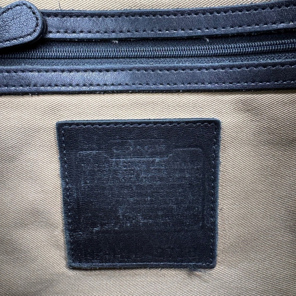 VTG Coach Black Leather Crescent Saddlebag Purse H1D-9718 Turn Lock Crossbody - Picture 8 of 14
